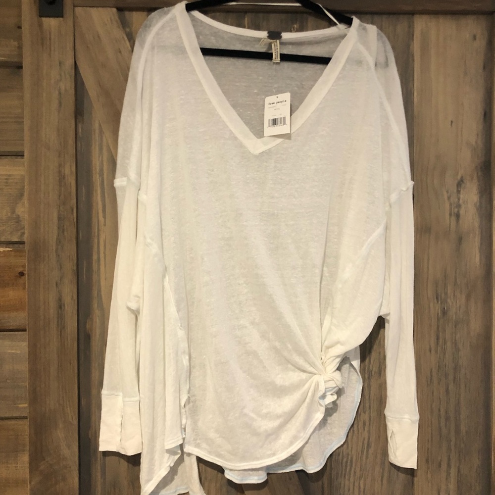 Free People Sheer Long Sleeve Tee